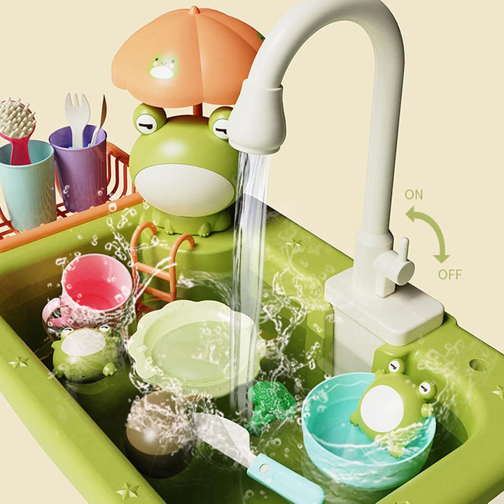 Generisch Wasserspieltisch Kinder - 4 In 1 Matschküche Mit Automatischer Wasserpumpe | Fantasie Anre
