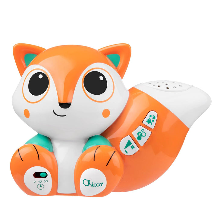 Chicco Projektor Foxy, niedlicher tragbarer Projektor mit entspannenden Melodien und bunten Projekti