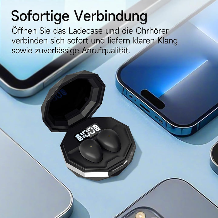 Schlafkopfhörer Bluetooth 6.0 – Mini Kabellose Kopfhörer zum Schlafen, Komfortabel & Leicht, Lang an