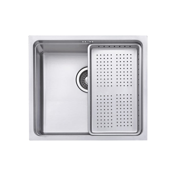 JASSFERRY Küchenspüle 1 Becken Unterbau-Küchenspüle, Unterbauspüle mit Geschirrkorb 490 x 440 Edelst