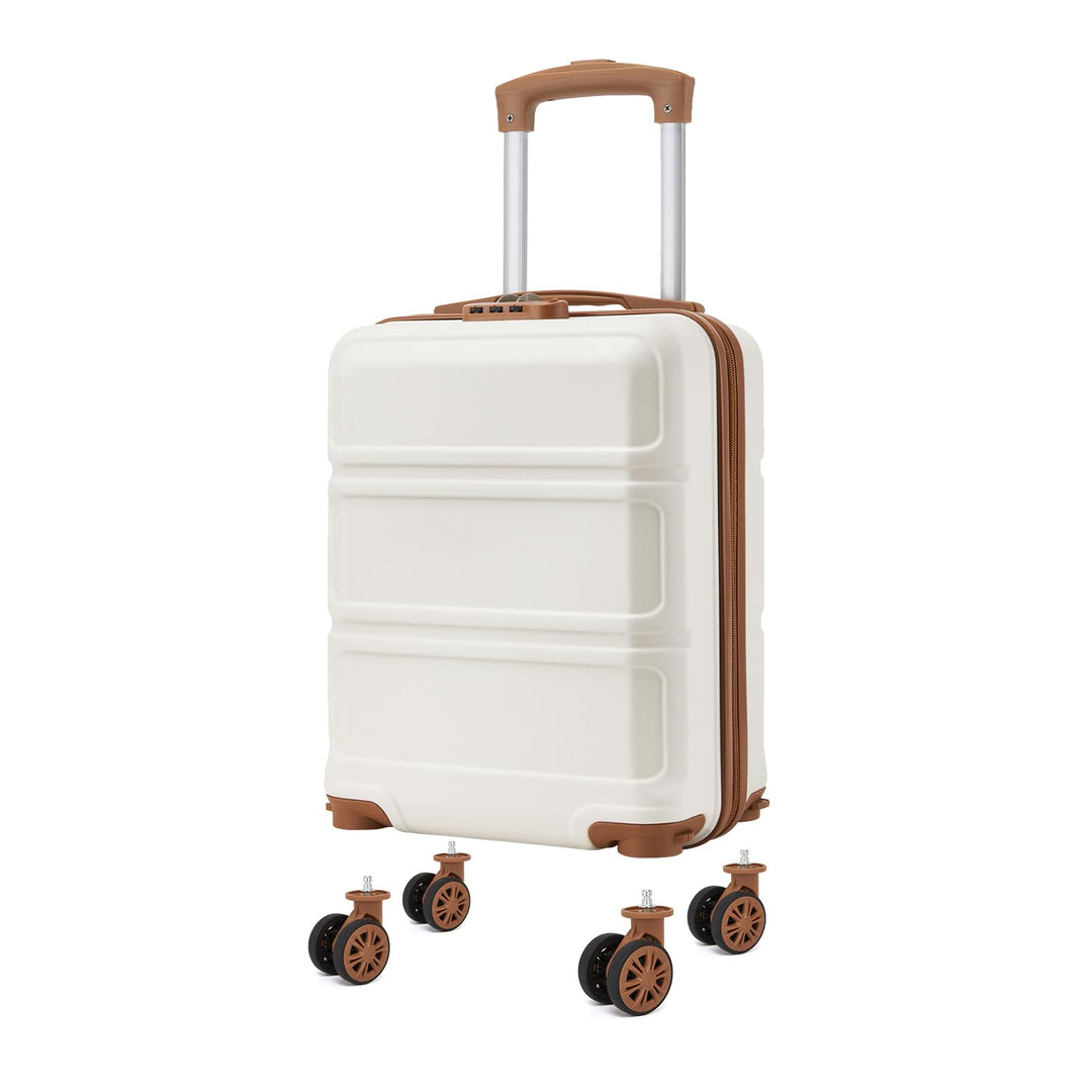 KONO Handgepäck Koffer mit abnehmbaren Rollen, 40x30x20 cm ohne Rollen, Leichter Kabinen-Koffer klei