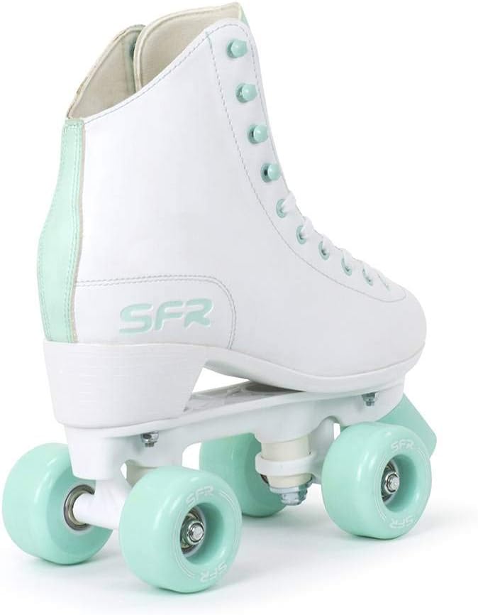 Sfr Skates Unisex, Jugend Figure Quad Skates Rollschuhe Kinder 34 Mehrfarbig (Weiss / Grün), 34 Mehr