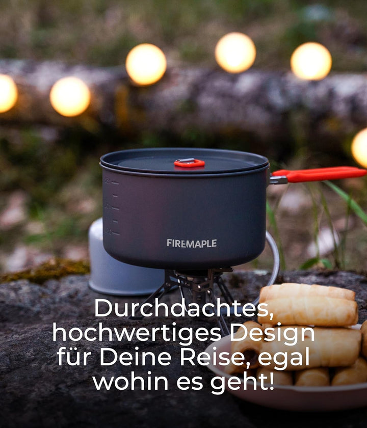Fire-Maple Feast Camping Geschirr Set aus Edelstahl und eloxiertem Aluminium Feast FEAST 3, FEAST 3