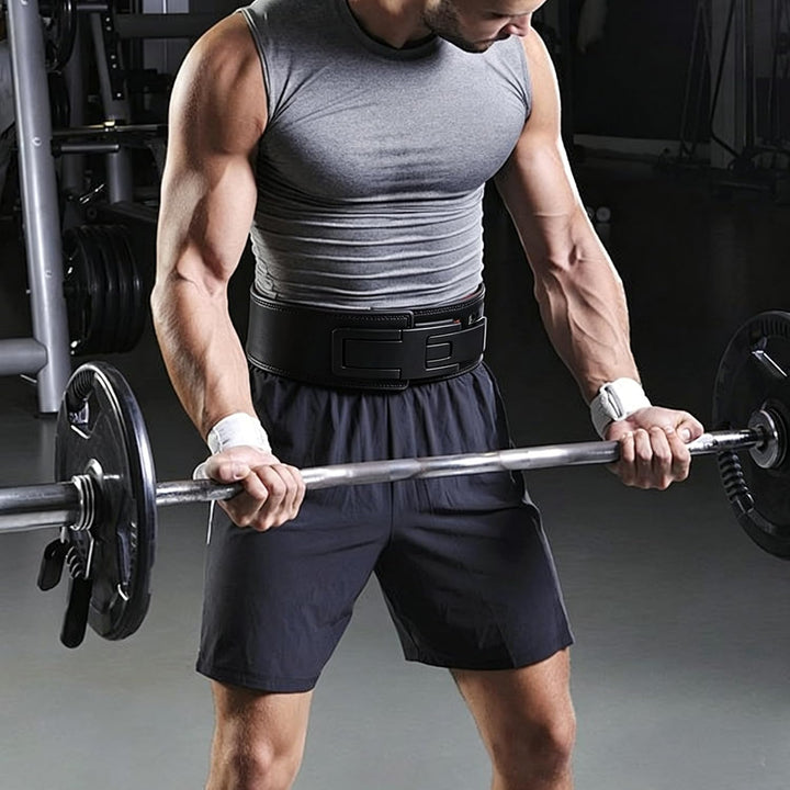 Gewichthebergürtel 10cm Leder Hebelgürtel Kreuzheben Krafttraining | Fitnessgürtel, Kunstleder, Schn