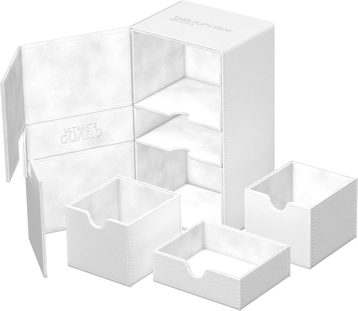 Ultimate Guard Twin Flip`n`Tray 200+ XenoSkin Monocolor Weiss, Weiß