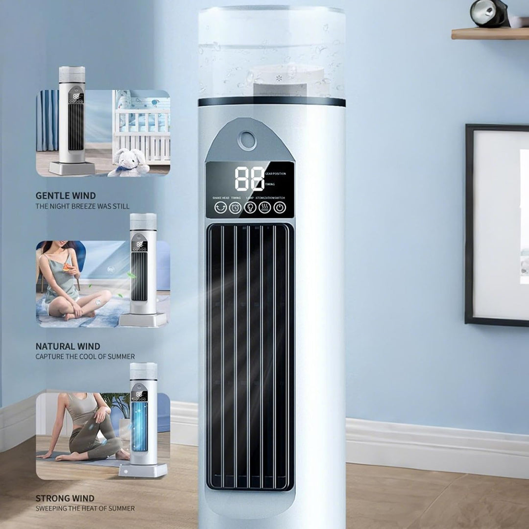 Turm AC -Klimaanlage, Kaltluftventilator, Cool Air Lüfter für Schlafzimmer, Ruhiger oszillierender b