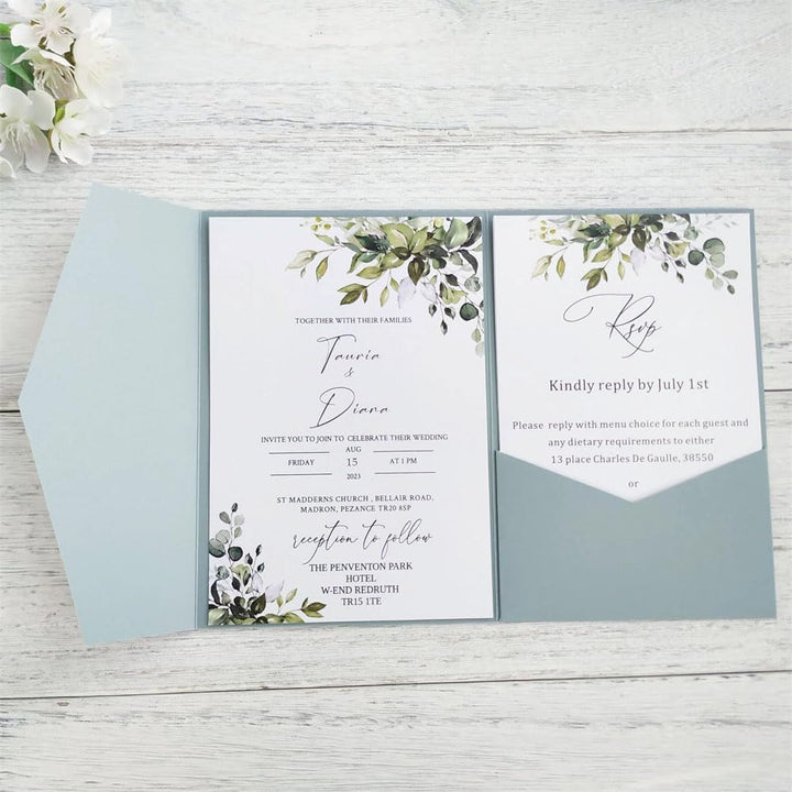 MillaSaw Hochzeitseinladungsbeutel, Seeblau, 25 Stück pro Packung, einfarbig, Seeblau