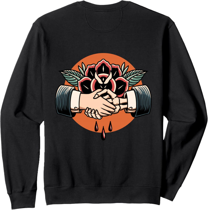 Umgang mit dem Tod Backprint - Traurige Ästhetik Edgy Streetwear Sweatshirt