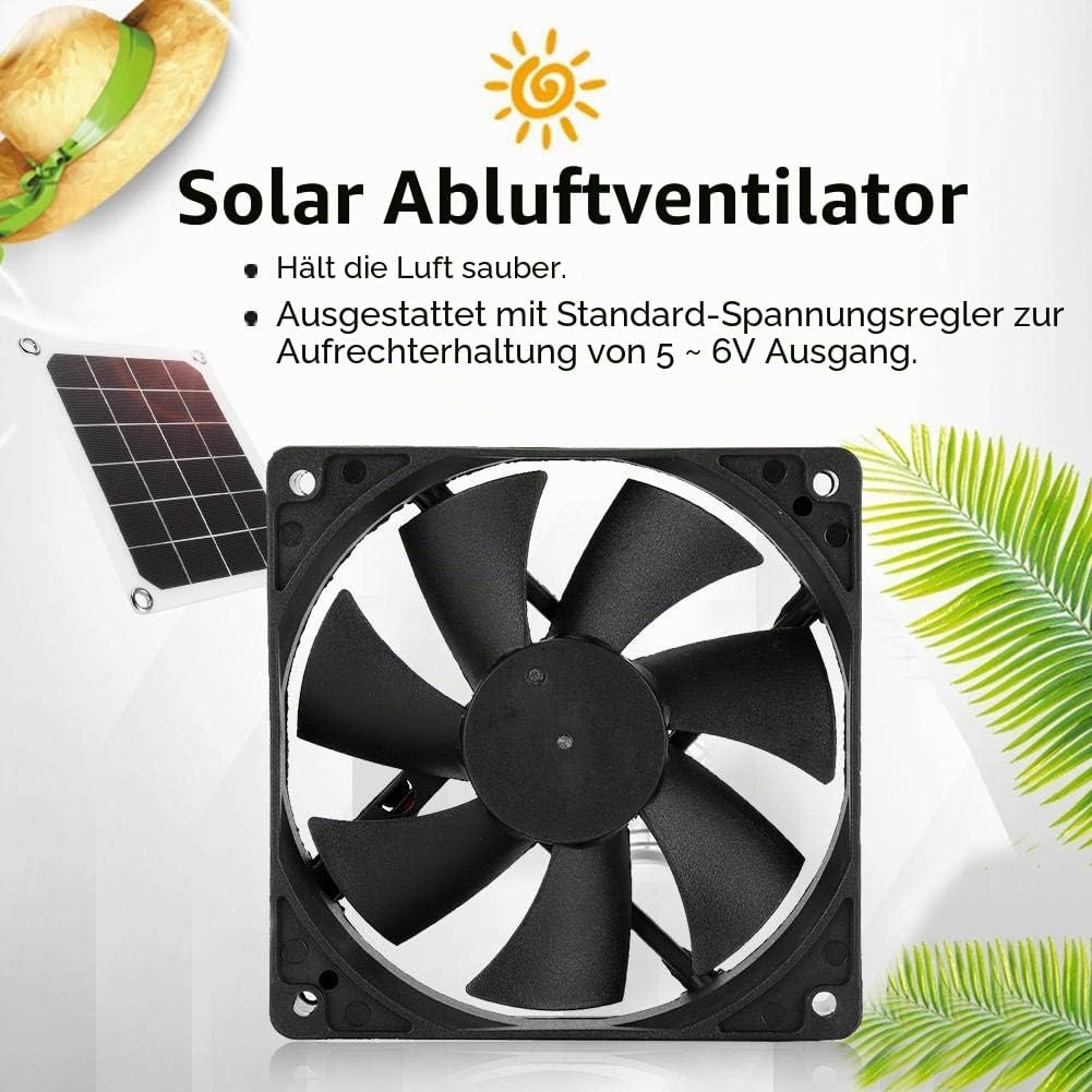 Solarpanel-Abluftventilator, Wasserdichter IP65-Solar-Abluftventilator für den Aussenbereich, Tragba