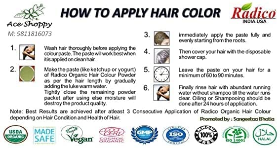 Radico Colour Me Organic Pflanzenhaarfarbe | Bio und Vegan | Zertifizierte Naturkosmetik | 100% Natü