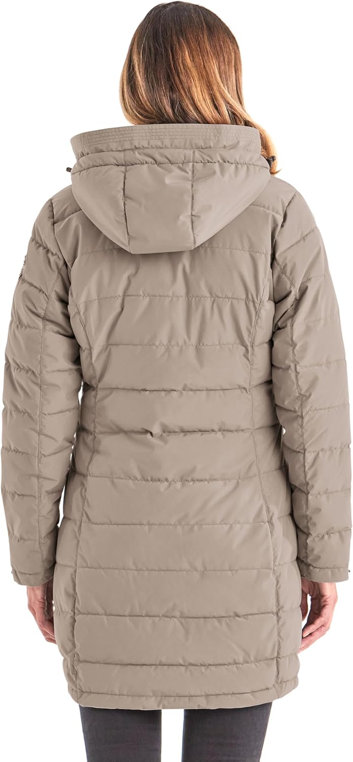 Killtec Damen Gw 13 Wmn Qltd Prk Funktionsparka/Steppparka mit abzippbarer Kapuze 48 hellbeige, 48 h