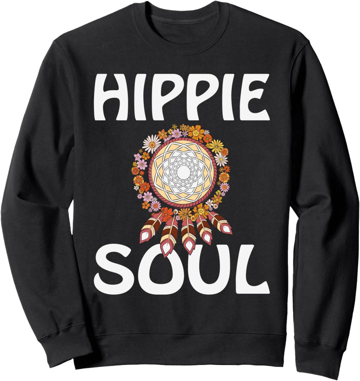 Hippie Soul Rainbow Flowers 60er 70er Jahre vegan Hippie Sweatshirt