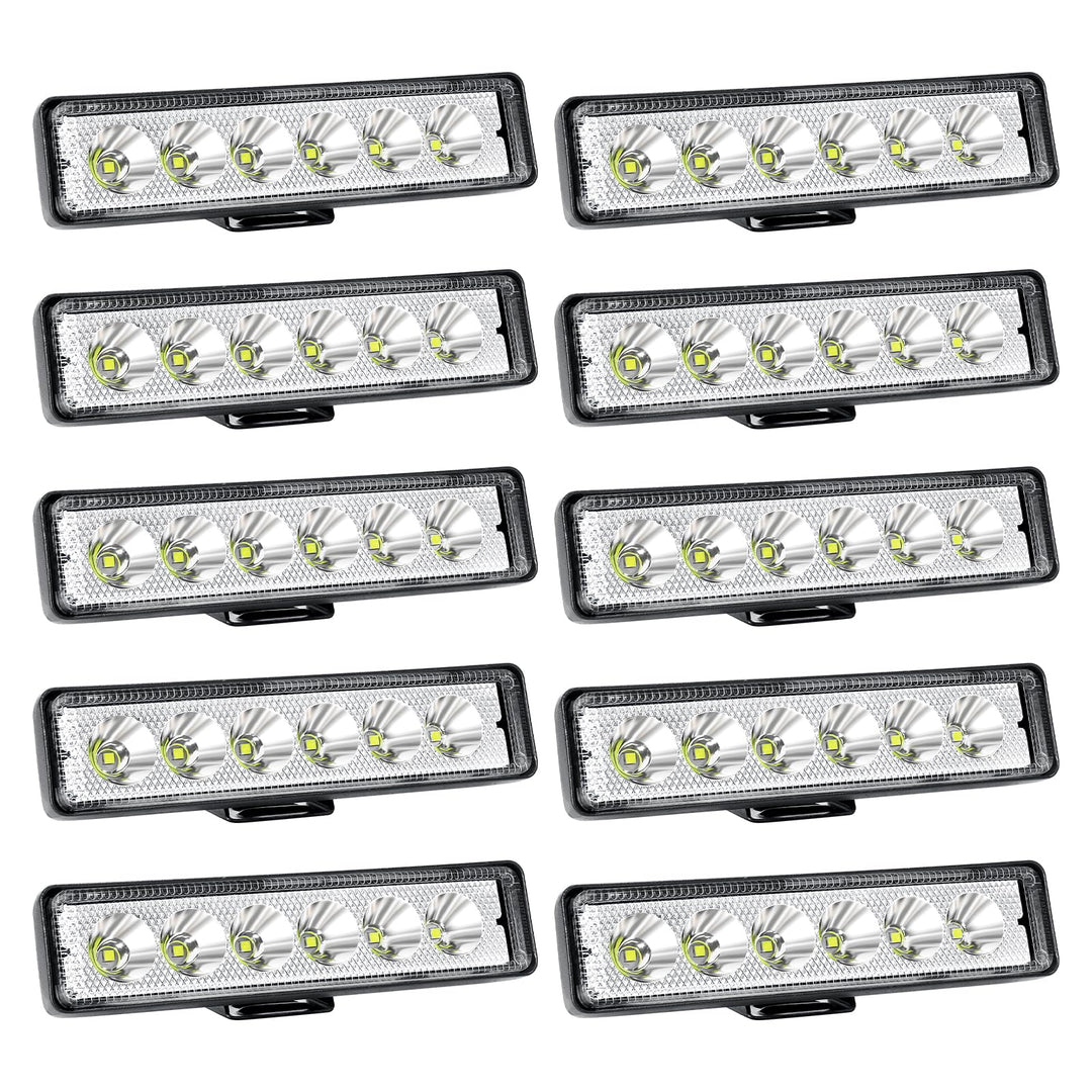 Willpower 10PCS Mini Led Arbeitsscheinwerfer Bar 6 Zoll 18W LED Scheinwerfer 12V 24V Spot Zusatzsche