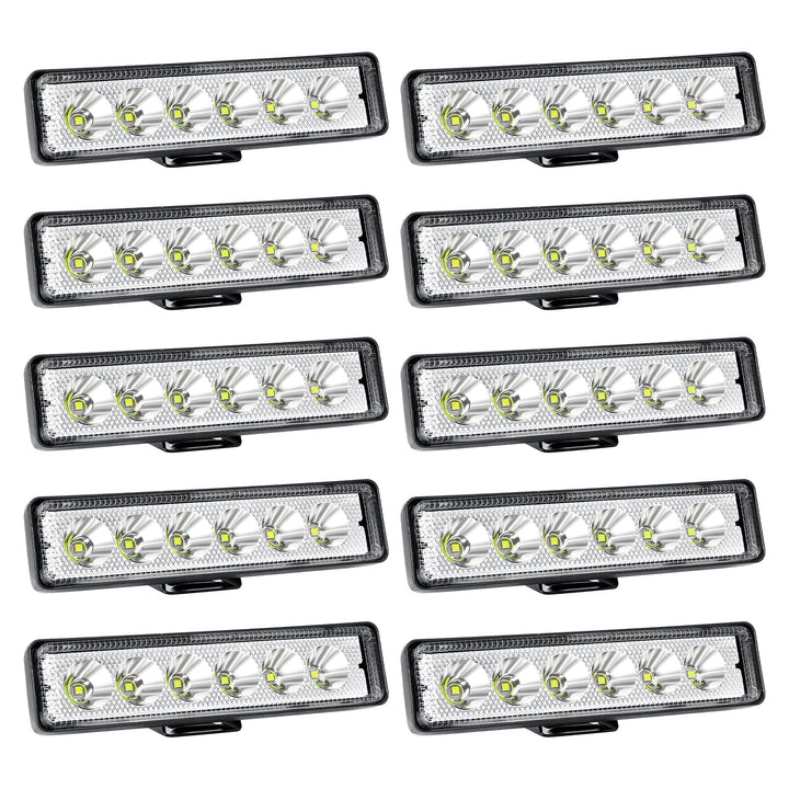 Willpower 10PCS Mini Led Arbeitsscheinwerfer Bar 6 Zoll 18W LED Scheinwerfer 12V 24V Spot Zusatzsche