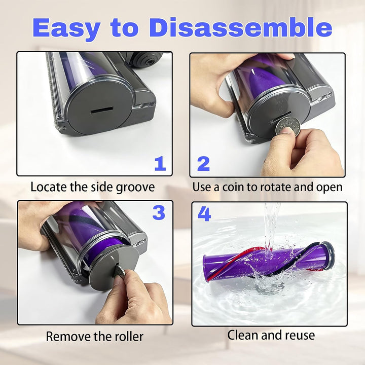 Bürste für Dyson V7 V8 V10 V11 V15 DirektantriebsbüRste Der Bürstenkopf Des Staubsaugers VerfüGt üBe