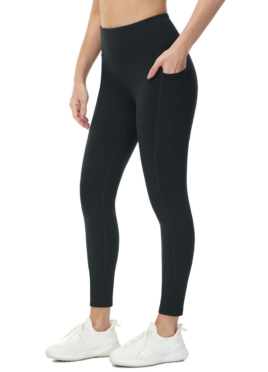 BALEAF Thermo Leggings Damen Winter Leggings high Waist Sportleggings mit Taschen Leggings yogahose