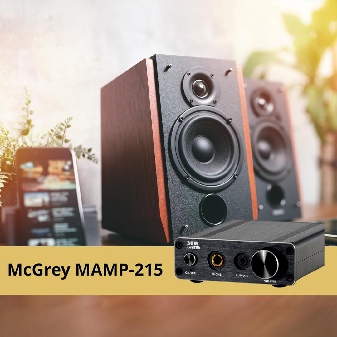 Pronomic MAMP-215 Mini-HiFi-Verstärker (2x15 Watt Leistung, ultrakompakter Stereo-Verstärker, Klinke