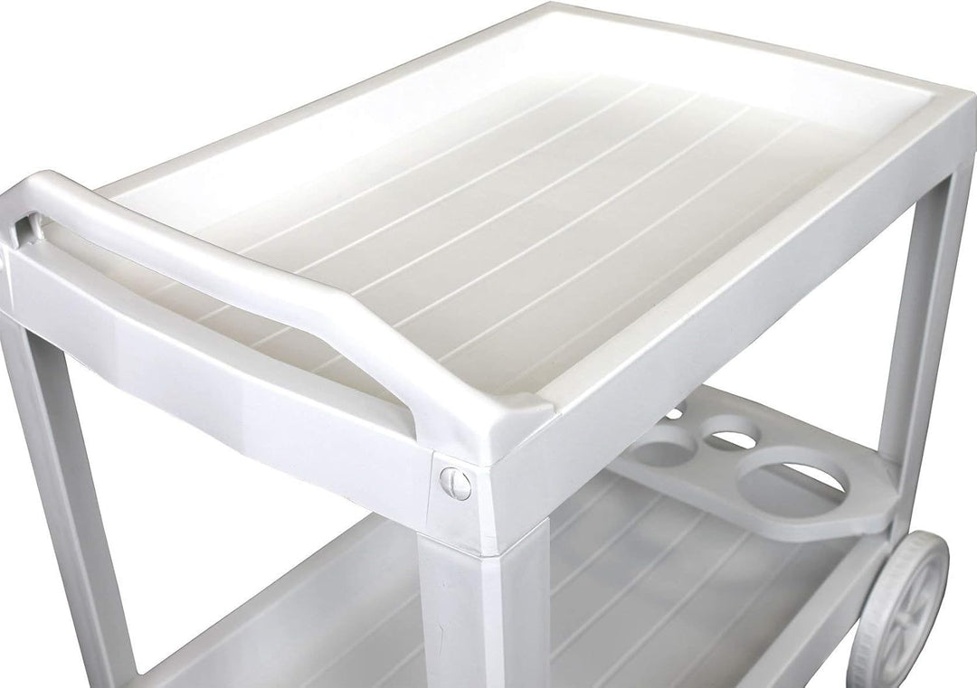 Progarden 573000 Servierwagen Astro Vollkunststoffgestell, weiss