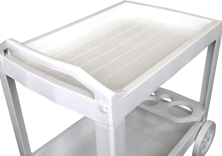 Progarden 573000 Servierwagen Astro Vollkunststoffgestell, weiss