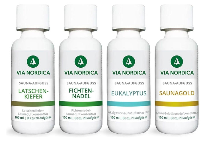 Via Nordica - Saunaaufguss Set Durchatmen 4x100ml Sauna Aufguss