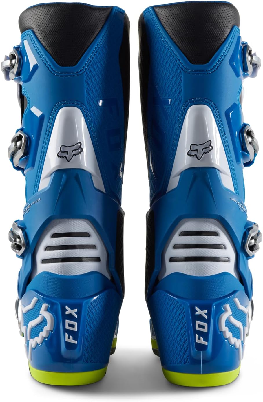 Fox Racing Herren Comp Motocross-stiefel Stiefel 47 EU Blau Gelb, 47 EU Blau Gelb