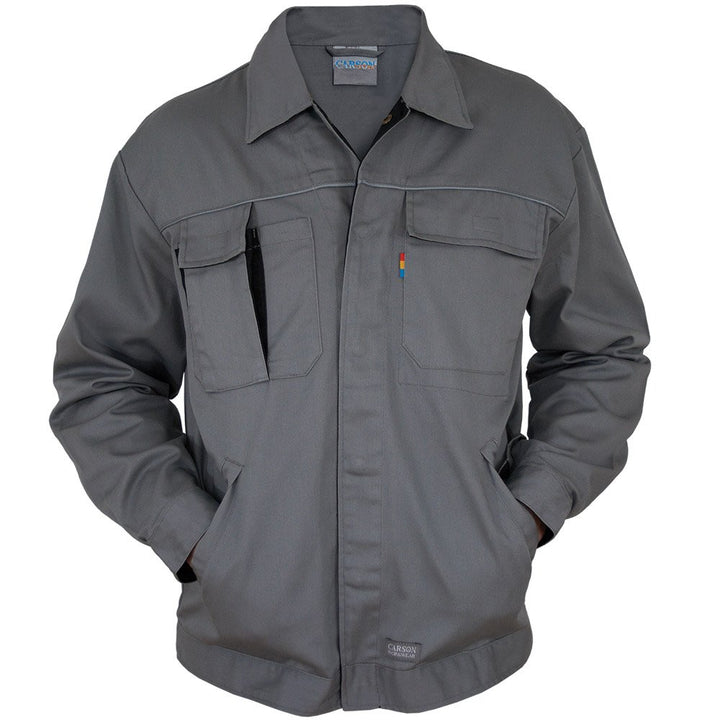 Carson Contrast Arbeitsjacke, 1 Stück, 60, Grau/schwarz, CC710.GS 60 Grau / Schwarz, 60 Grau / Schwa