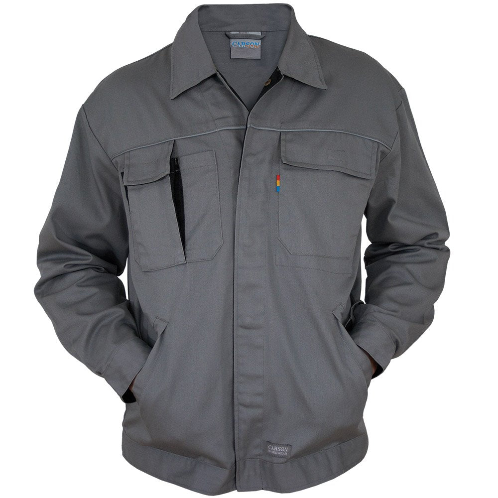 Carson Contrast Arbeitsjacke, 1 Stück, 54, Grau/schwarz, CC710.GS 54 Grau / Schwarz, 54 Grau / Schwa