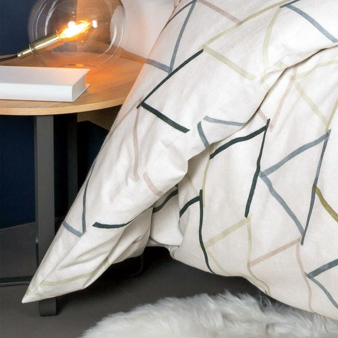 Janine Design Feinbiber Bettwäsche Davos 65109 mineralblau 1 Bettbezug 200 x 200 cm + 2 Kissenbezüge