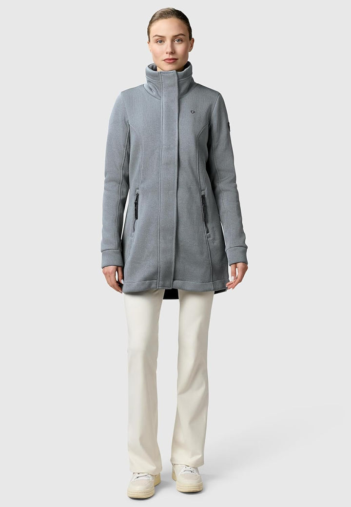 Ragwear Damen Leichter Sweat-Übergangsmantel lang windabweisendl mit hohem Kragen Letrice Bonded XS-