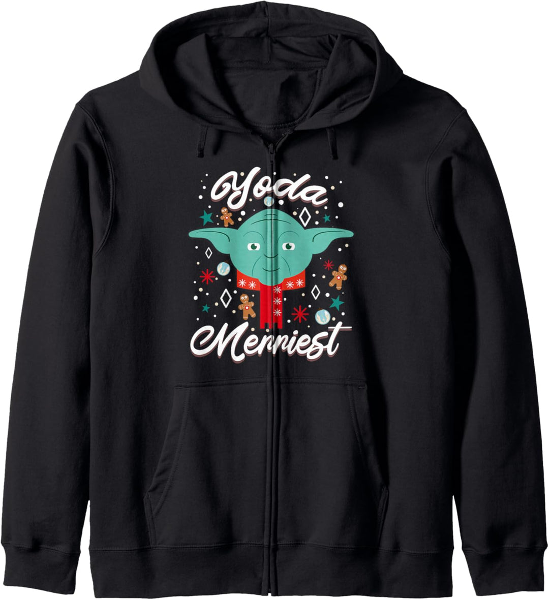 Star Wars Christmas Yoda Merriest Portrait Kapuzenjacke