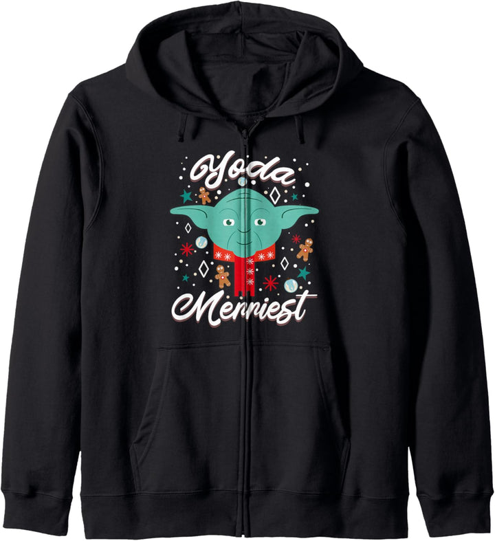Star Wars Christmas Yoda Merriest Portrait Kapuzenjacke