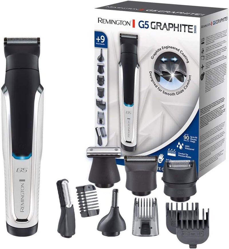 Remington Multi- Haarschneidemaschine & Barttrimmer Herren [Lithium G5] (inkl. 9 Aufsteckköpfe/-kämm