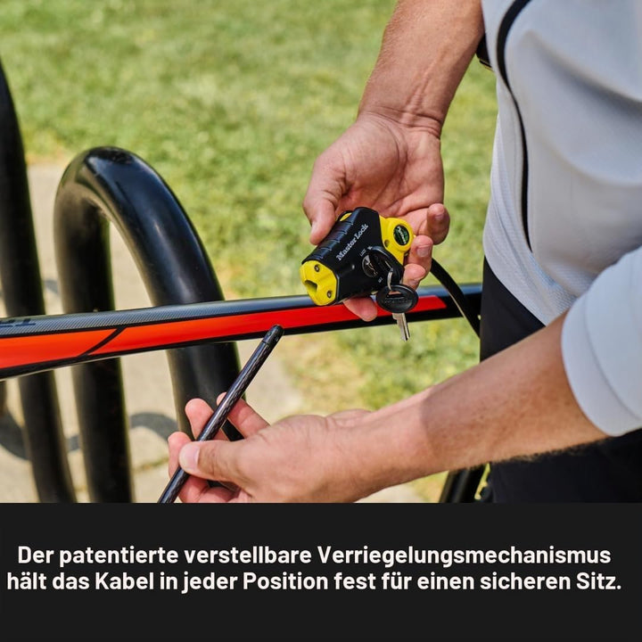 Master Lock 8413DPF Python-Kabelschloss mit Schlüssel, 1 Stück 6&