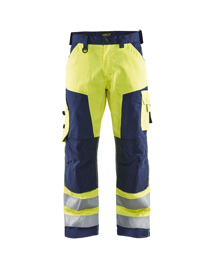 Blaklader 15661811 Hochwertige Arbeitshose Ohne Nageltaschen, Gelb/Marine, grootte C46 C46 Yellow /