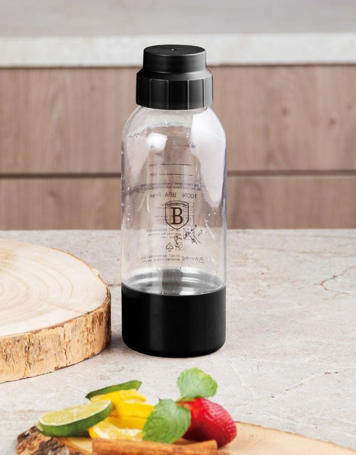 BERLINGER HAUS Sodabar + 2 Flaschen Matte Black Collection | Innovativ und Umweltfreundlich