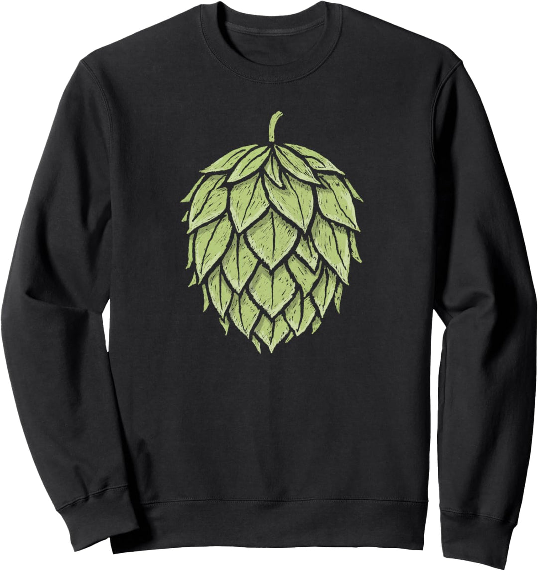 Retro Hops Lover Vintage Minimalist Beer Graphic Sweatshirt