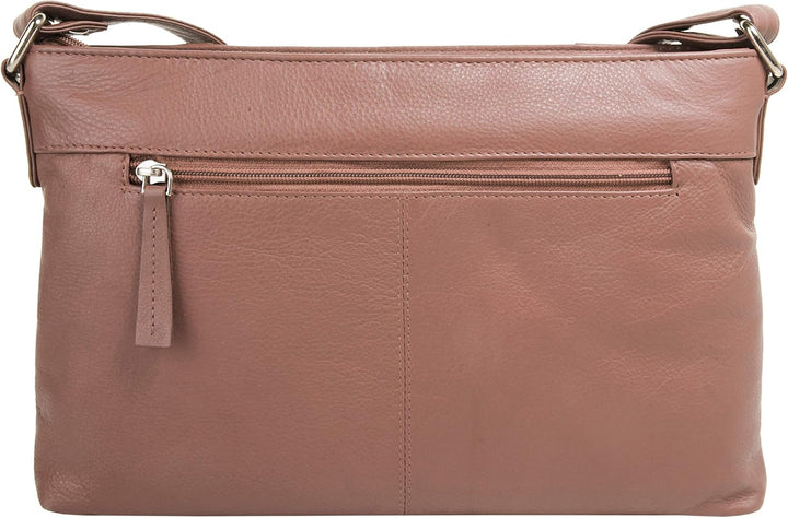 Bruno Banani Umhängetasche rosa echt Leder Damen - 020315