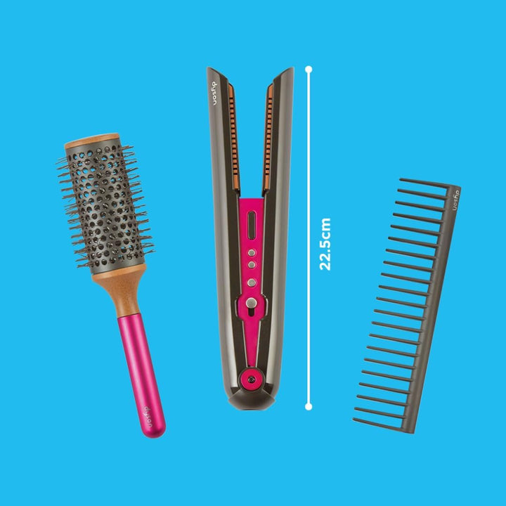 Casdon 73352 Dyson Corrale Styling-Set | Sichere Spielzeug-Glätteisen für Kinder ab 3 Jahre | Mit re