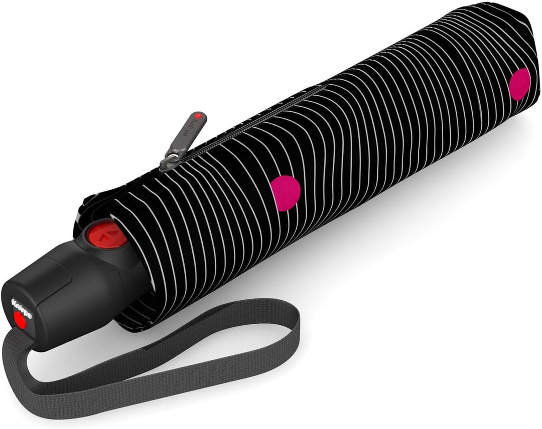 Knirps T200 Medium Duomatic Meditate Ecorepel Regenschirm Automatikschirm 953201, Meditate Black