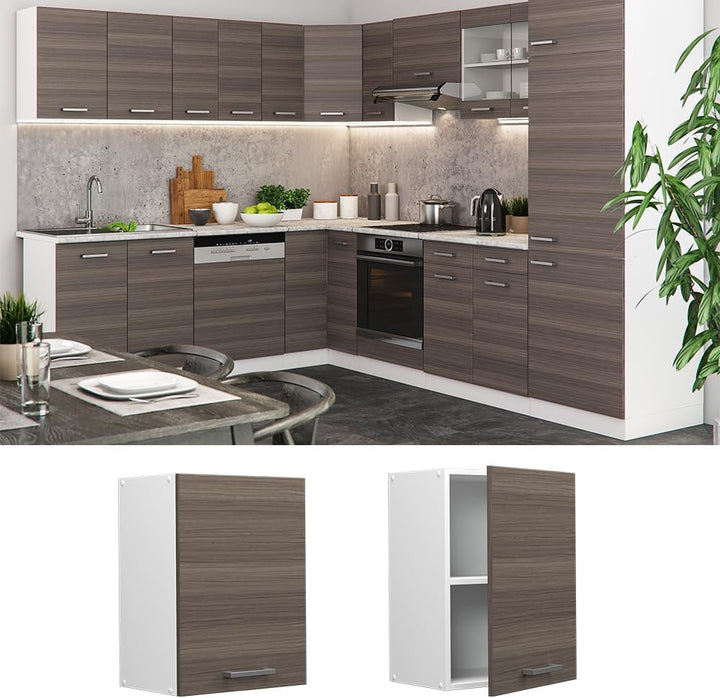 Vicco Hängeschrank R-Line, Grau/Weiss, 45 cm Grau Hängeschrank 45cm, Grau Hängeschrank 45cm