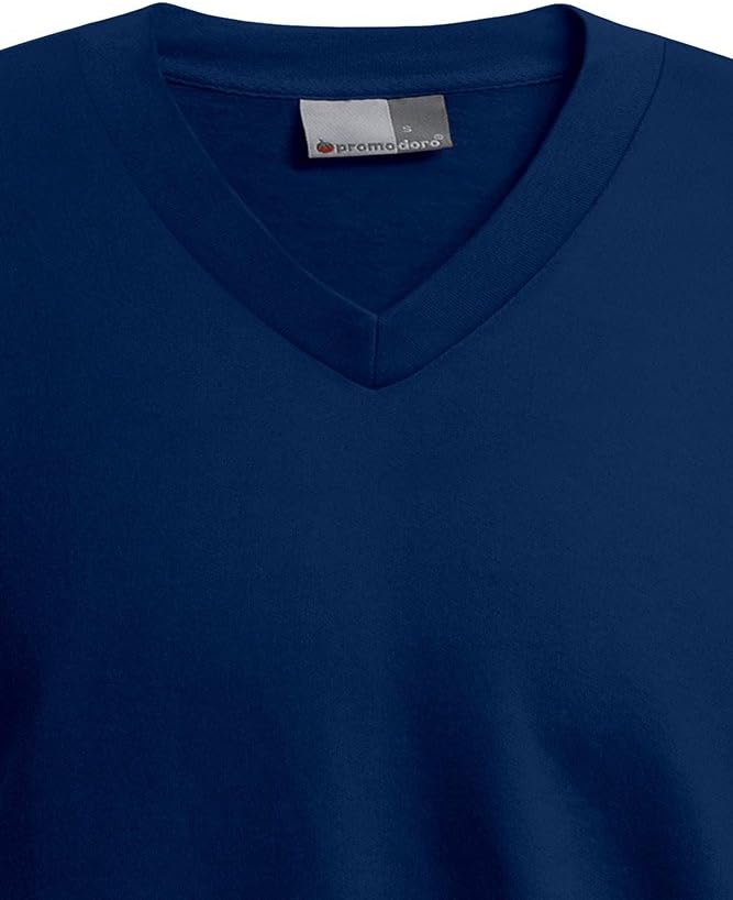 Premium V-Ausschnitt Sweatshirt Herren, Marineblau, L