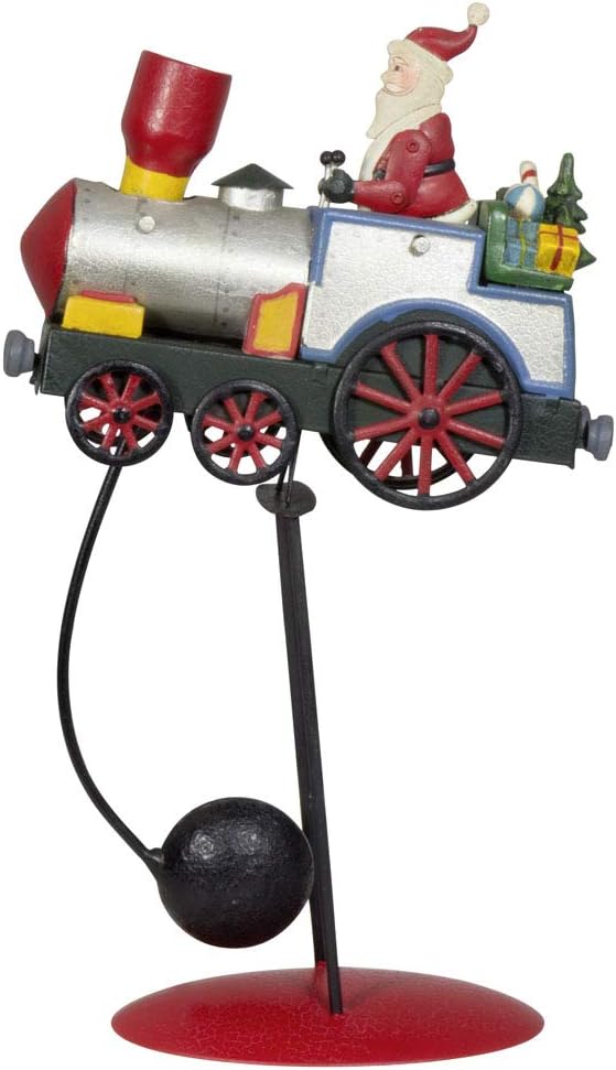Christmas Paradise Weihnachtlicher Balance Unruhe Pendel Zug Mit Santa Metall Höhe 34cm Bunt Tischde