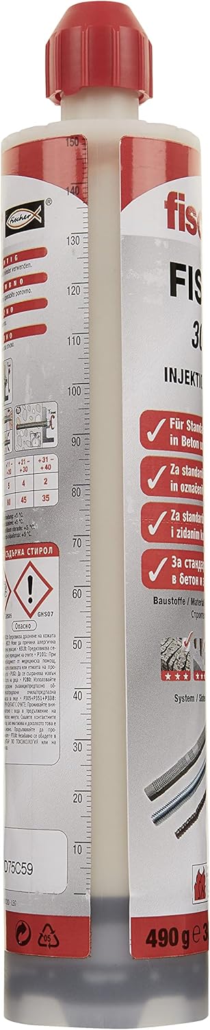 FISCHER FIS AB 300 T Injektionsmörtel 300 ml mit Zulassung für Beton und Mauer, 1 Stück,535646