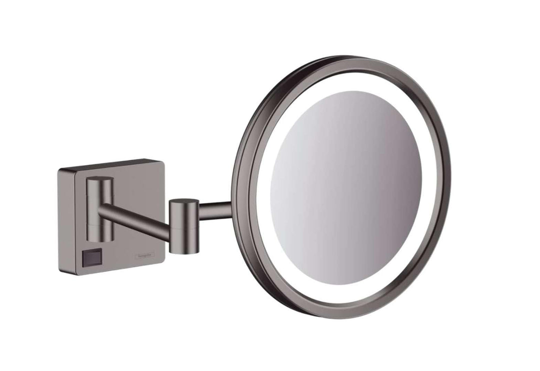 hansgrohe AddStoris - Kosmetikspiegel mit LED-Beleuchtung, Schminkspiegel mit Beleuchtung, Rasierspi