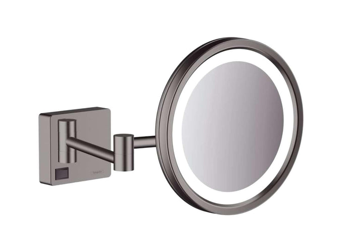 hansgrohe AddStoris - Kosmetikspiegel mit LED-Beleuchtung, Schminkspiegel mit Beleuchtung, Rasierspi