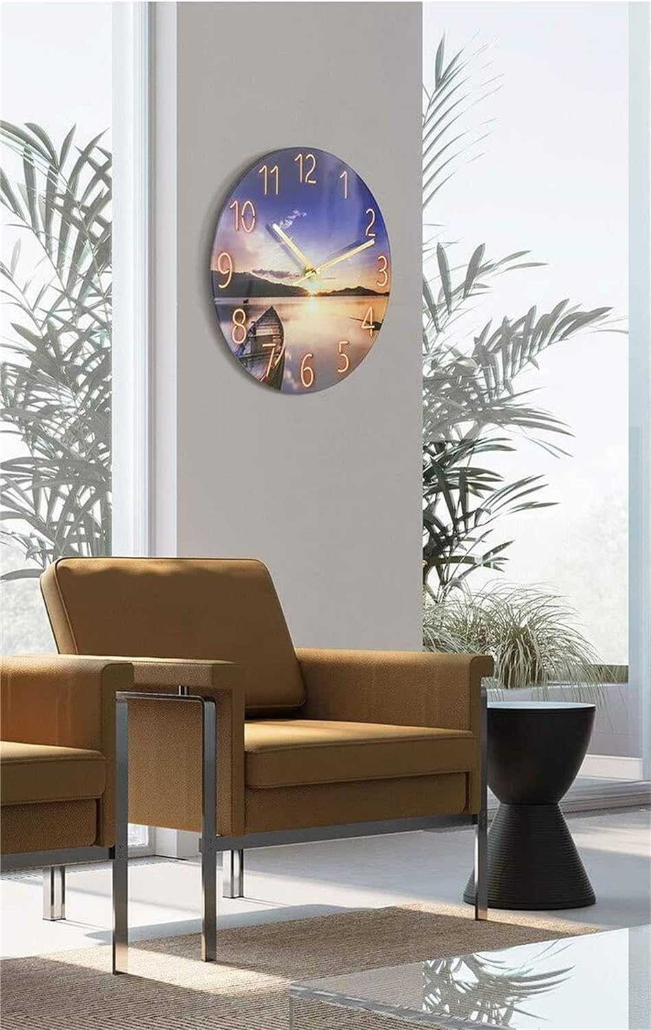 RAILONCH Leise Wanduhr modernes Design Wanduhr Lautlos für Wohnzimmer, Küche, Büro und Schlafzimmer