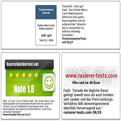 Sichler Men's Care Rasierapparat: Elektrischer Nass- & Trocken-Rasierer, 3-fach-Schersystem, Akku, I