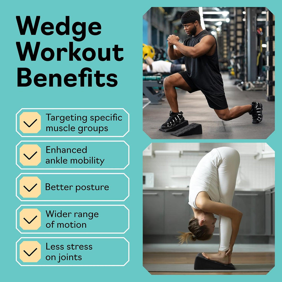 Squat Wedge – Kniebeugen-Keil-Block 235,9 kg Tragkraft – Schrägbrett für Wadendehnung – Wadendehner,