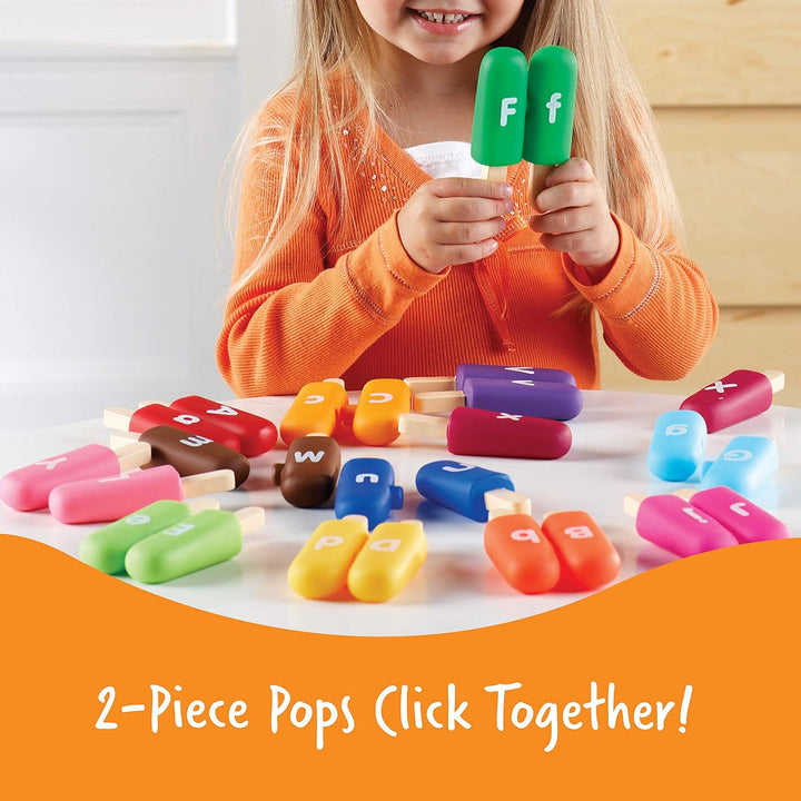 Learning Resources Smart Snacks Eis am Stiel Buchstaben-Steckspiel
