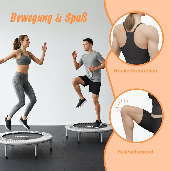 Relaxdays Indoor Trampolin, Ø 95 cm, faltbares Minitrampolin bis 100 kg, Sport &amp; Gymnastik, Fitnesst